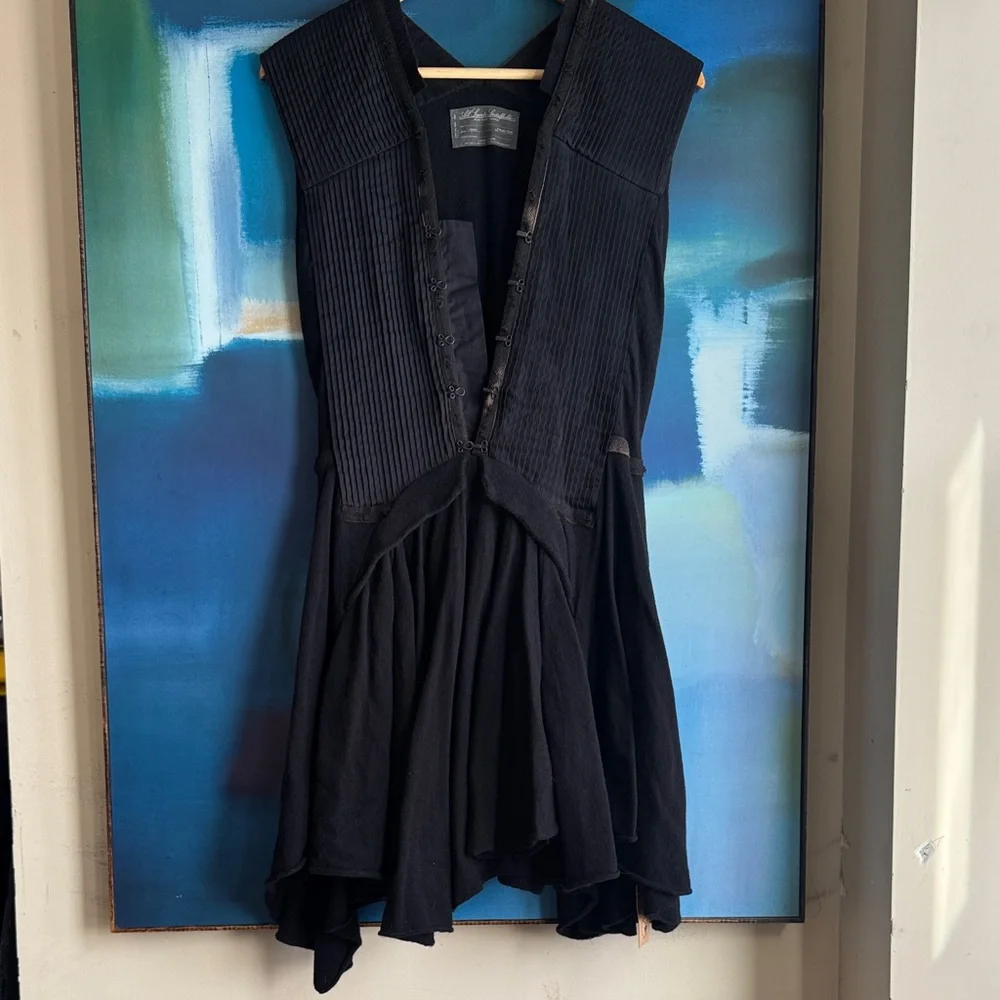 AllSaints Spitalfields Dress Black Sleeveless Women’s Size 14 Authentic Original - Picture 1 of 11
